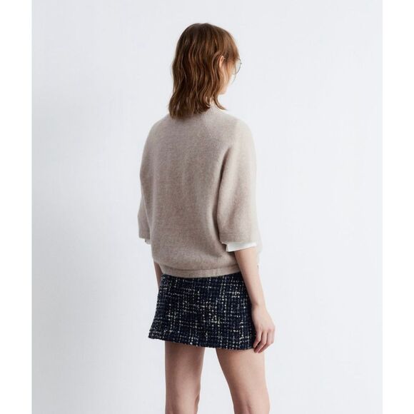 & Other Stories ALPACA BLEND KNITTED TOP size medium M Oatmeal Cream - Picture 4 of 12